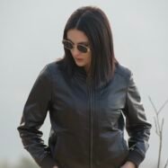 Reese Black Bomber Jacket-style3