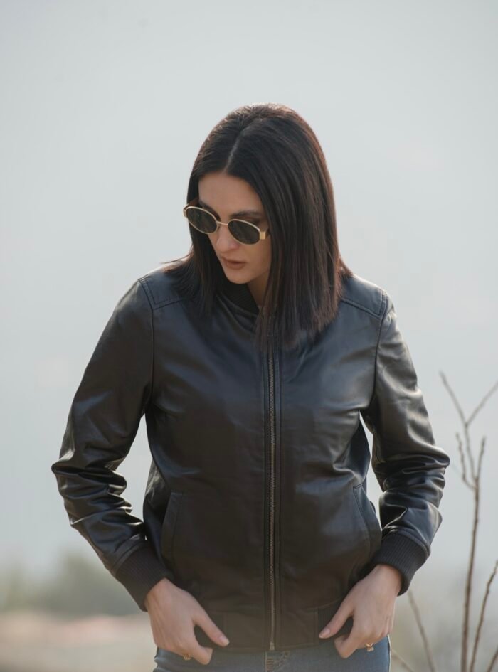Reese Black Bomber Jacket-style3 Reese Black Bomber Jacket-style3