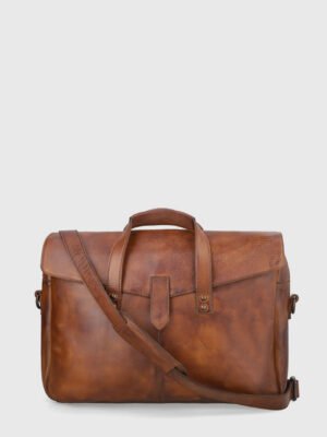 Schultz Brown Leather Briefcase