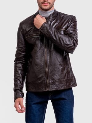 Warner Brown Biker Jacket