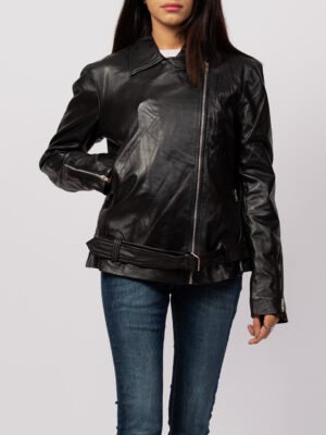 Women Black Biker Jacket
