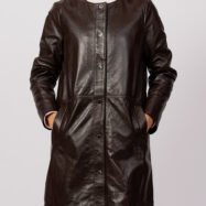 Women-Brown-Leather-Collar-Less-Coat201.jpg