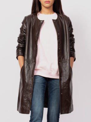 Women-Brown-Leather-Collar-Less-Coat203.jpg