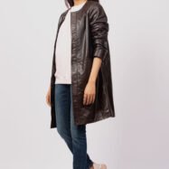 Women-Brown-Leather-Collar-Less-Coat5.jpg