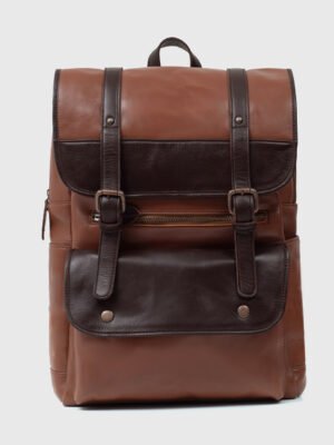Mason Brown Leather Backpack