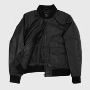 Chloe Black Leather Bomber Jacket (2)
