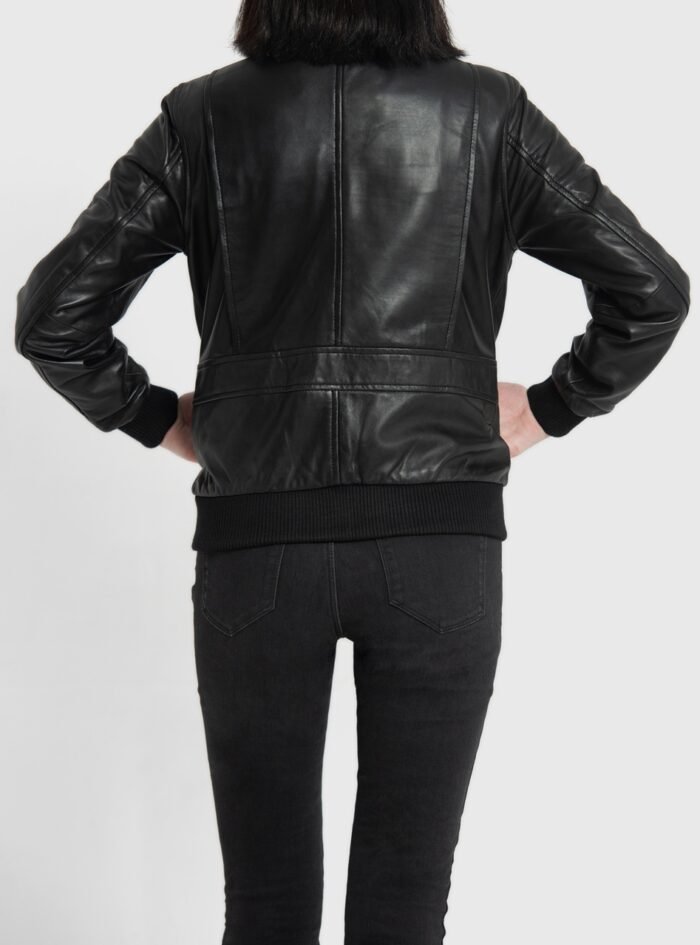 Chloe Black Leather Bomber Jacket (7) Chloe Black Leather Bomber Jacket (7)