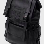 Connor Black Leather Laptop Backpack (4)