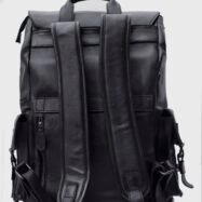 Connor Black Leather Laptop Backpack (6)
