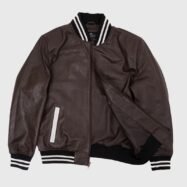 Johnny Brown Leather Varsity Jacket (1)