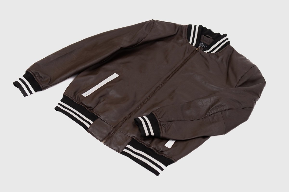 Johnny Brown Leather Varsity Jacket (2) Johnny Brown Leather Varsity Jacket (2)