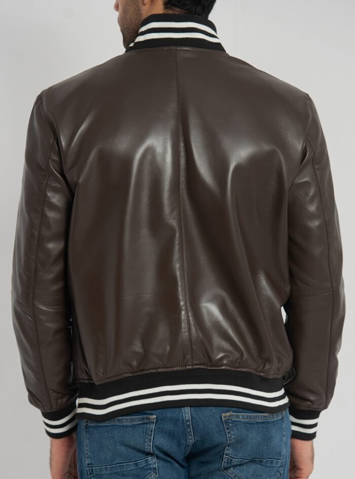 Johnny Brown Leather Varsity Jacket (6) Johnny Brown Leather Varsity Jacket (6)