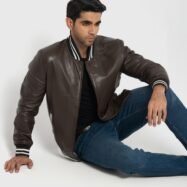 Johnny Brown Leather Varsity Jacket (9)