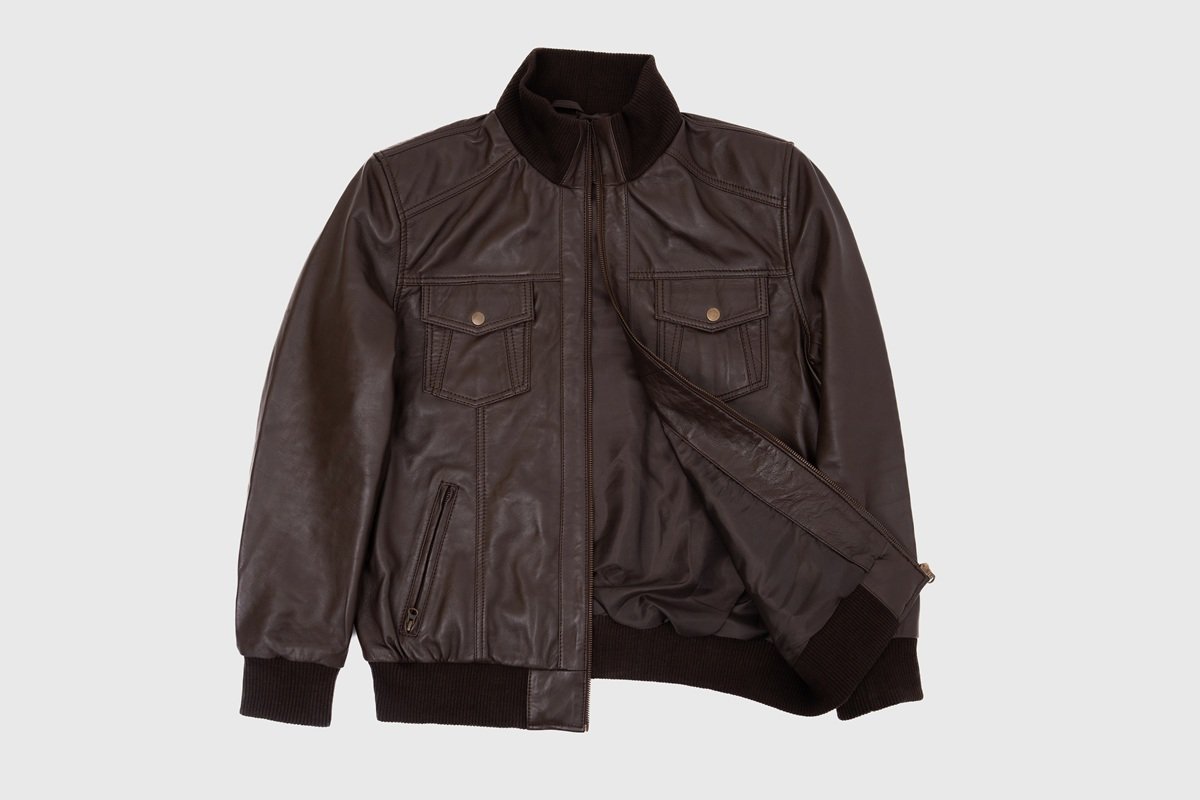 Ranger Dark Brown Leather Bomber Jacket (2) Ranger Dark Brown Leather Bomber Jacket (2)