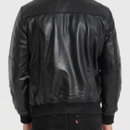 Sherwin Black Leather Bomber Jacket (6)