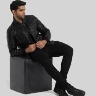Sherwin Black Leather Bomber Jacket (9)