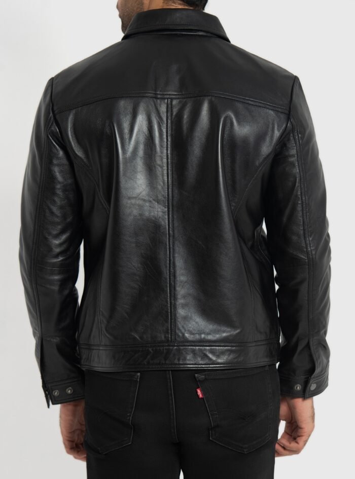 Vince Black Leather Jacket (2) Vince Black Leather Jacket (2)