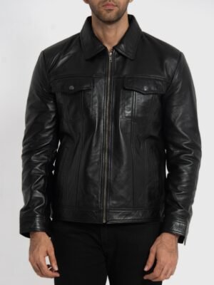 Vince Black Leather Jacket