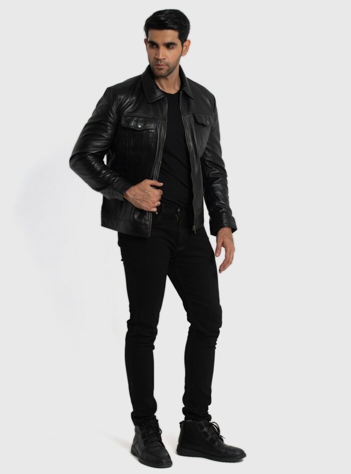 Vince Black Leather Jacket (8) Vince Black Leather Jacket (8)