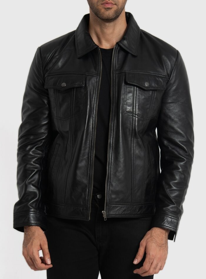 Vince Black Leather Jacket (9) Vince Black Leather Jacket (9)