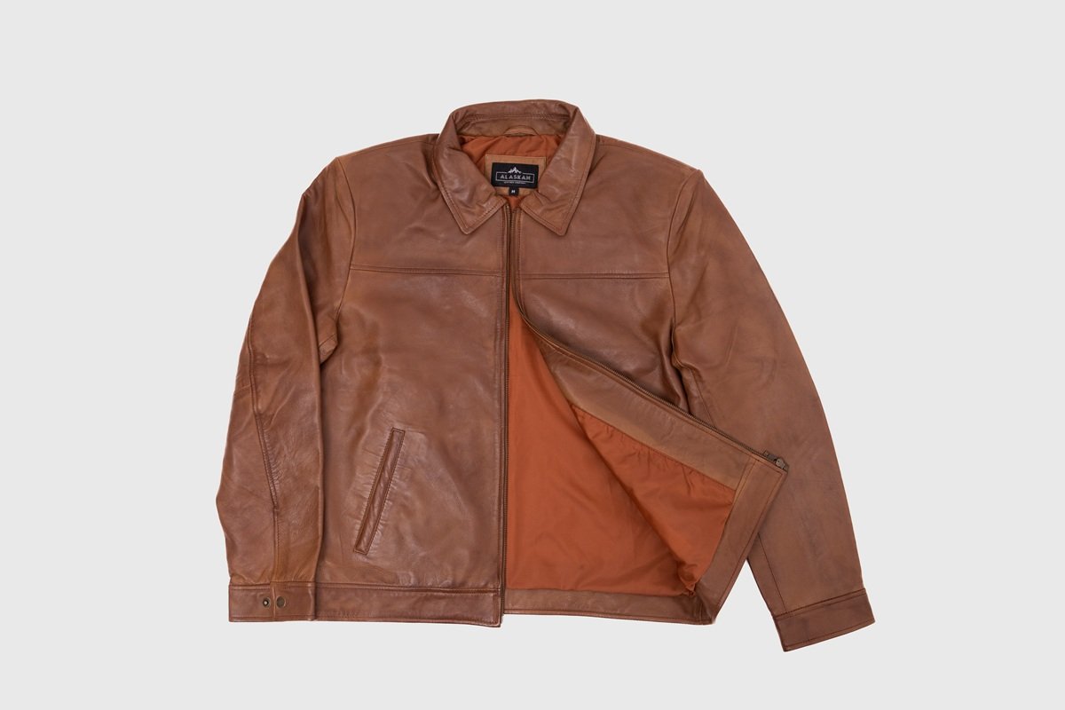 Willis Cognac Brown Leather Jacket (2) Willis Cognac Brown Leather Jacket (2)